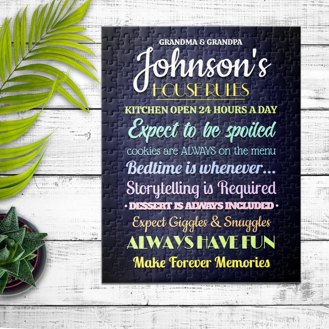 Die Großeltern-Hausordnung Personalisiert (Von Creator hochgeladen)