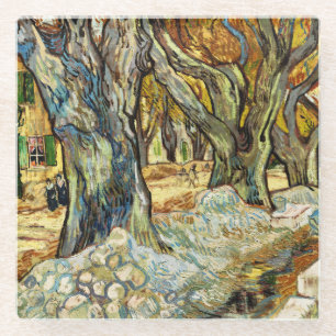 Die großen Flugzeug von Vincent Van Gogh Glasuntersetzer