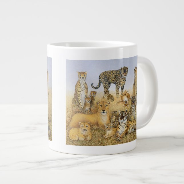Die großen Katzen Jumbo-Tasse (Vorderseite Rechts)