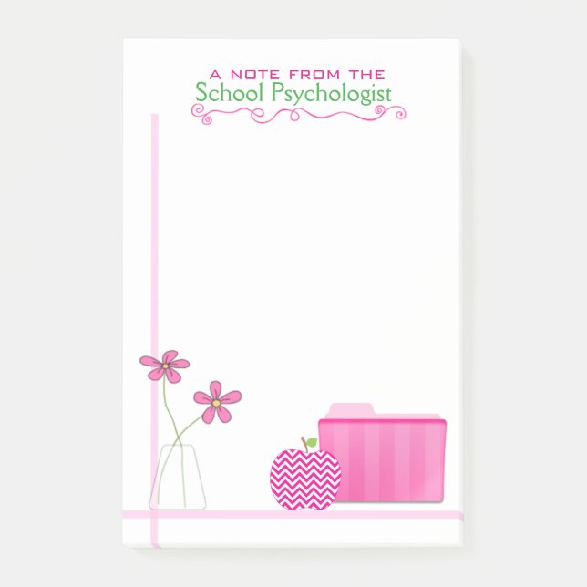 Die großen modernen Post-It des Schulpsychologen Klebezettel (Vorderseite)