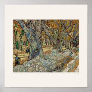 Die großen Platanen von Van Gogh - Landschaftskuns Poster