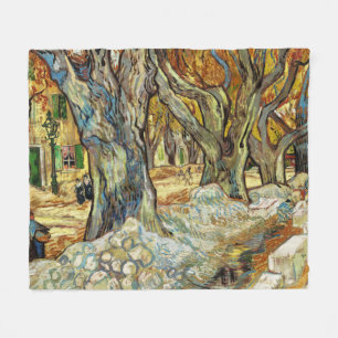 Die großen Platanen von Vincent Van Gogh Fleecedecke