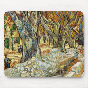 Die großen Platanen von Vincent Van Gogh Mousepad