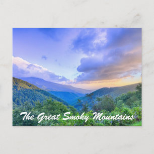 Die großen, rauchigen Berge Postkarte