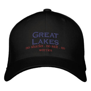 Die Großen Seen ohne Haie ohne Salz Bestickte Baseballkappe