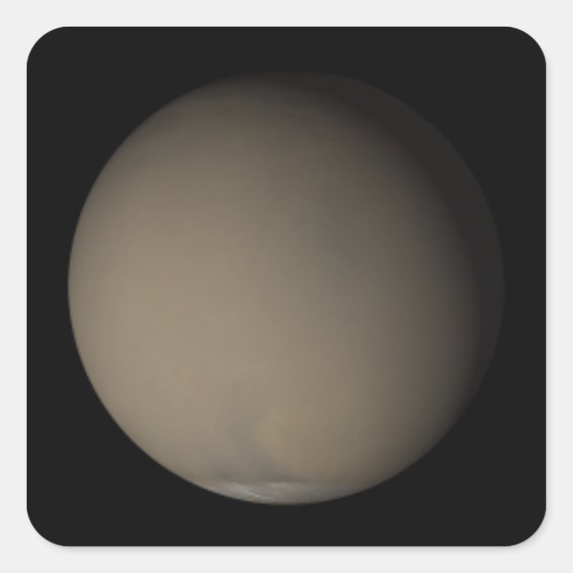 Die großen Staubstürme von 2001 auf den Mars Quadratischer Aufkleber (Vorderseite)