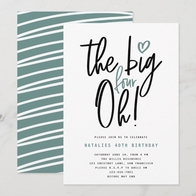 Die großen vier oh! 40. Party (Vorne/Hinten)