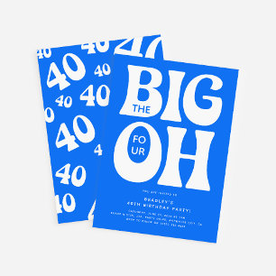 Die großen vier OH! Blue 40. Geburtstag Einladung