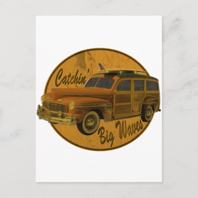 die großen Wellen im Wald Postkarte (Vorderseite)