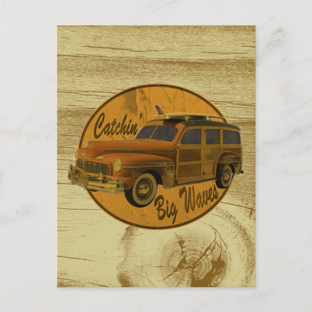 Die großen Wellen im Wald Postkarte (Vorderseite)