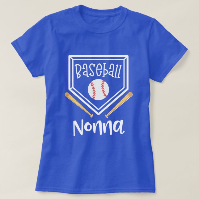 Die Großmutter-Baseballspielgeschenk Baseball T-Shirt (Design vorne)
