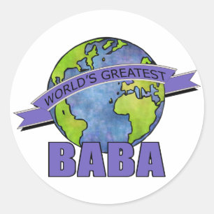 Die größte Baba der Welt Runder Aufkleber