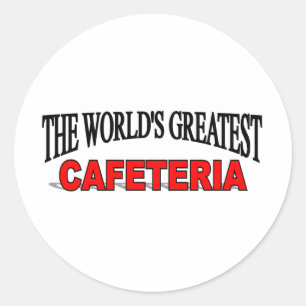 Die größte Cafeteria der Welt Runder Aufkleber
