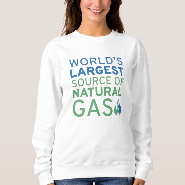 Die größte Erdgasquelle der Welt Sweatshirt (Vorderseite)