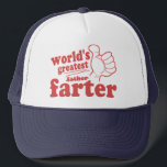 Die größte Farter der Welt Truckerkappe<br><div class="desc">Die größte Farter der Welt - dieser Typ wirft Shirts und Geschenken ein</div>