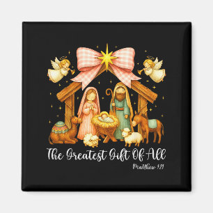 Die größte Gabe aller Weihnachtskrippen christlich Magnet