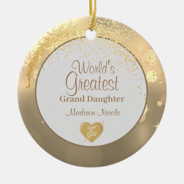 Die größte Großtochter der Welt - Weihnachten Keramik Ornament (Vorne)