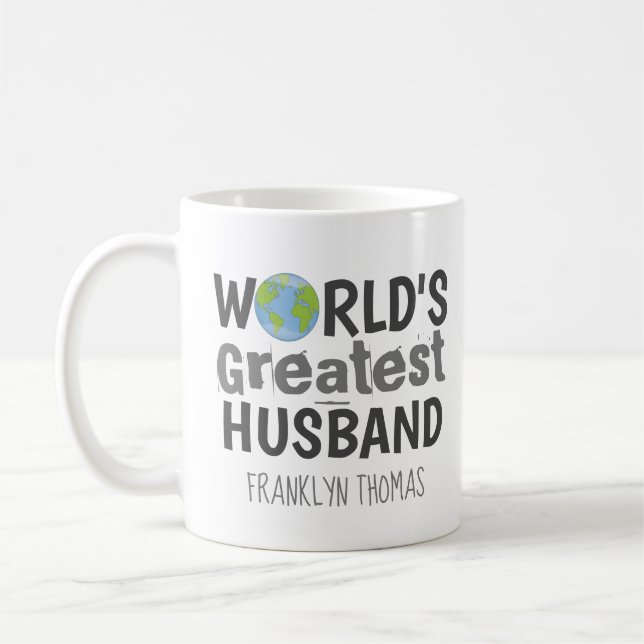Die größte Husband-Moderne Typografie der Welt Kaffeetasse (Links)