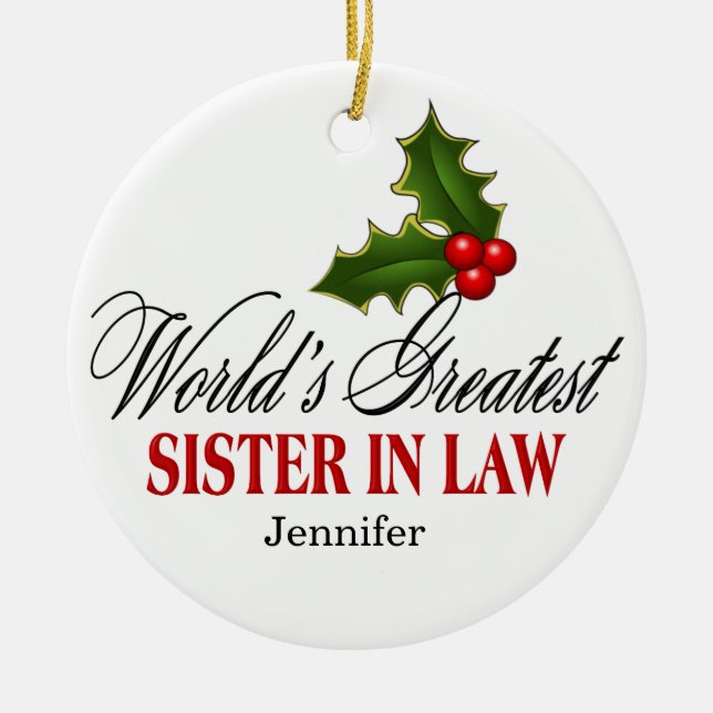 Die größte Juristenministerin der Welt Keramik Ornament (Vorne)