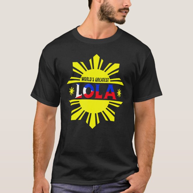 Die größte Lola Filipino Oma Filipina Gr T-Shirt (Vorderseite)