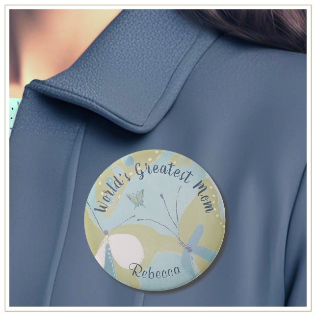 Die größte Mama der Welt für gemischte Medien Button (Von Creator hochgeladen)