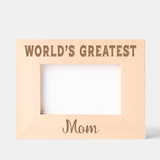 Die größte Mama der Welt Geätzte Rahmen (Vorderseite)
