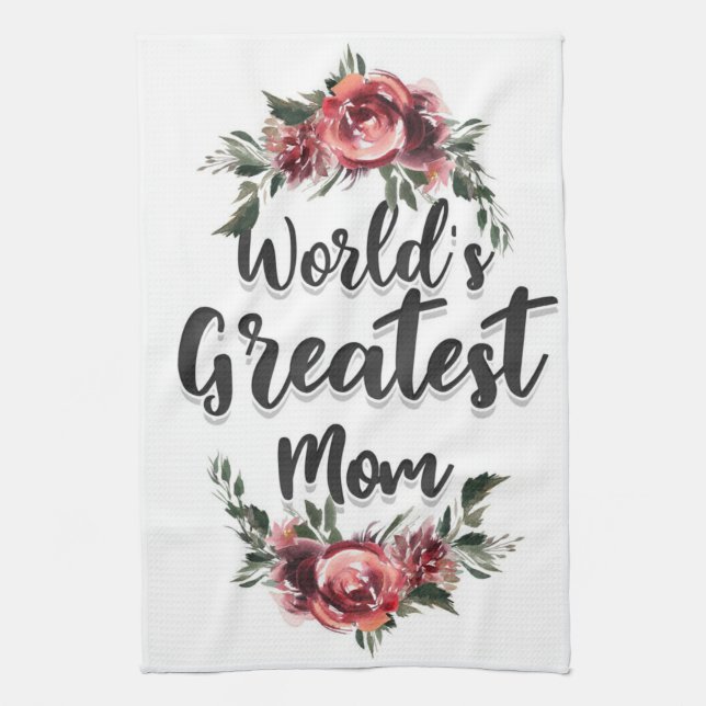 Die größte Mama der Welt| Geschenk für Mama Geschirrtuch (Vertikal)