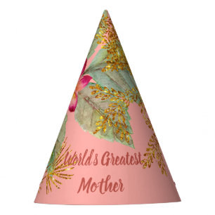 Die größte Mutter der Welt   Rose Blumenbeauty Partyhütchen
