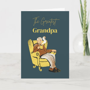 Die größte Opa-Gemütlichkeits-Sessel-Illustration Karte