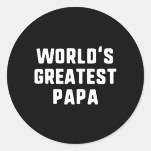 Die größte Papa-Familie der Welt Runder Aufkleber