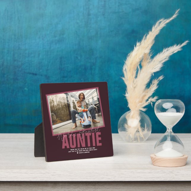Die größte Tante der Welt | Modernes Foto Plaque Fotoplatte (InSitu)