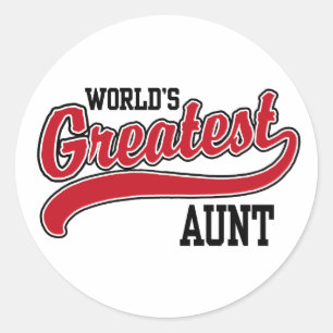 Die größte Tante der Welt Runder Aufkleber