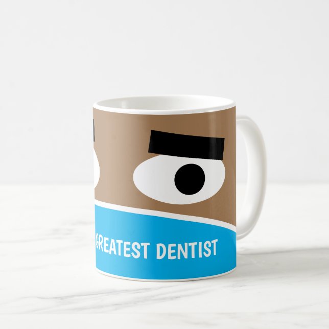 Die größte Zahnarztmaske der Welt Kaffeetasse (VorderseiteRechts)