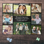 Die größten Großeltern der Welt - Custom Foto Coll<br><div class="desc">Geben Sie den größten Großeltern der Welt ein lustiges Puzzle für Foto-Collage, das sie jahrelang schätzen und genießen werden. Sie können mit acht Fotos von Enkeln, Kindern, anderen Familienmitgliedern, Haustieren usw. personalisieren, anpassen, ob sie "Oma & Opa", "Mommom & Poppop", "Abuela & Abuelo" usw. heißen, und Namen hinzufügen, alles in...</div>