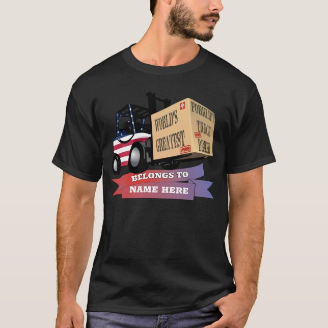 Die größten Personalisierten Gabelstapler-Namen de T-Shirt (Vorderseite)
