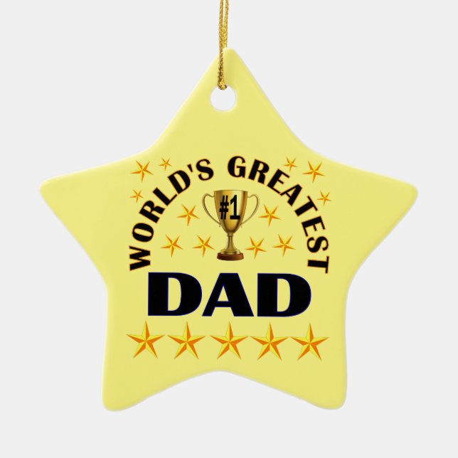 Die größten Vater-Trophäen der Welt Niedlich Weihn Keramik Ornament (Vorne)