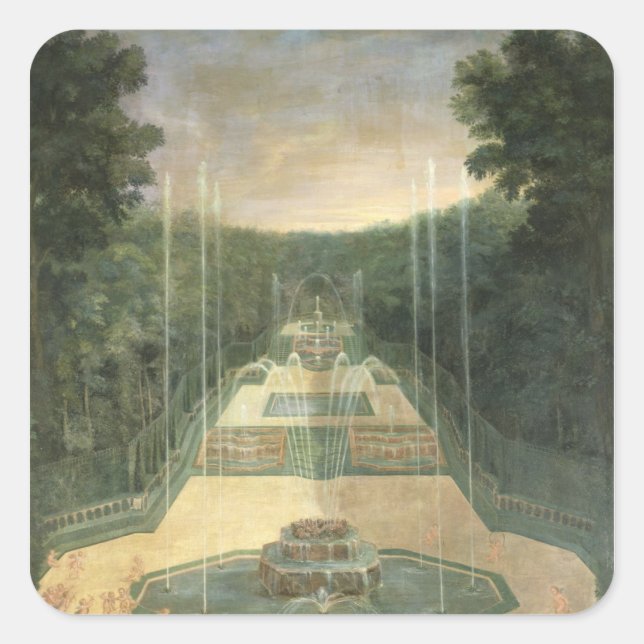 Die Grotten von Versailles Quadratischer Aufkleber (Vorderseite)
