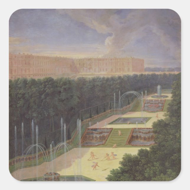 Die Grotten von Versailles Quadratischer Aufkleber (Vorderseite)