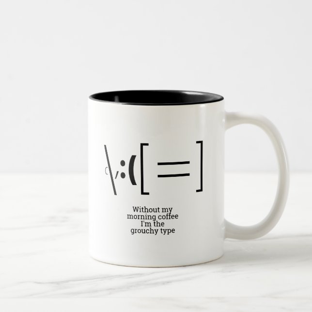 Die Grouchy-Typ-Zwei-Tone-Tasse Zweifarbige Tasse (Rechts)