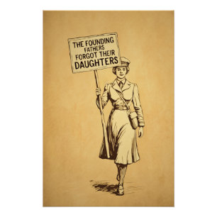 Die Gründerväter ersticken Protestkunst Poster