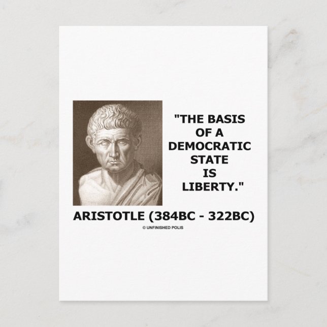 Die Grundlage eines demokratischen Staat ist die P Postkarte (Vorderseite)