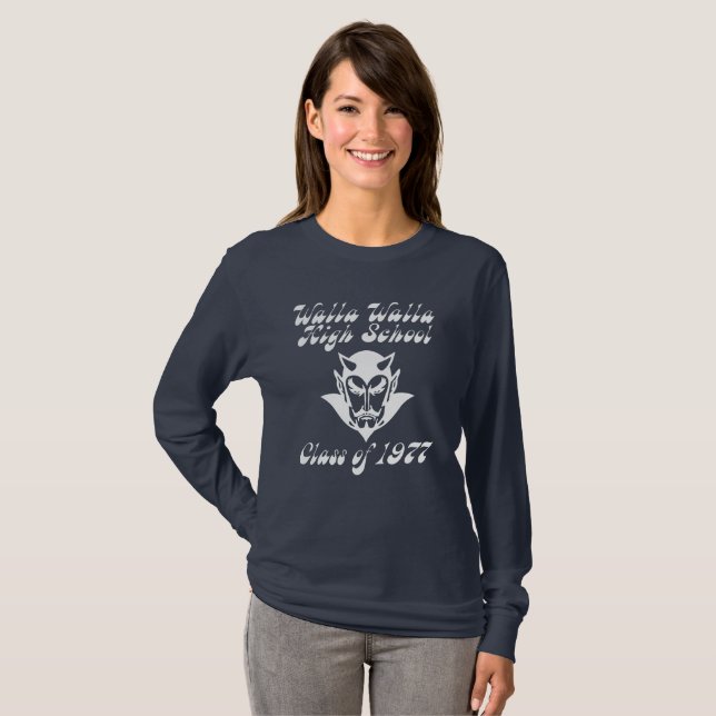 Die grundlegende Lang-Hülse T - Dunkelheit der T-Shirt (Vorne ganz)