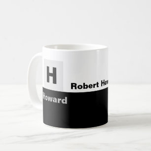 Die grundlegende Schwarz-Weiß-Färbung Kaffeetasse