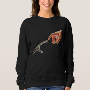 Die Gründung von Adam durch Michelangelo Robot han Sweatshirt