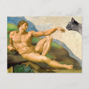 Die Gründung von Adam Parody Postkarte
