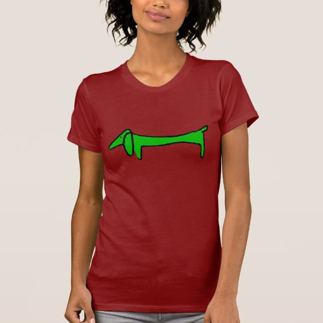 Die grüne Dackel T-Shirt (Vorderseite)