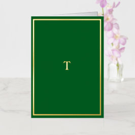 Die grüne Faltkarte für das Gold Foil Monogram