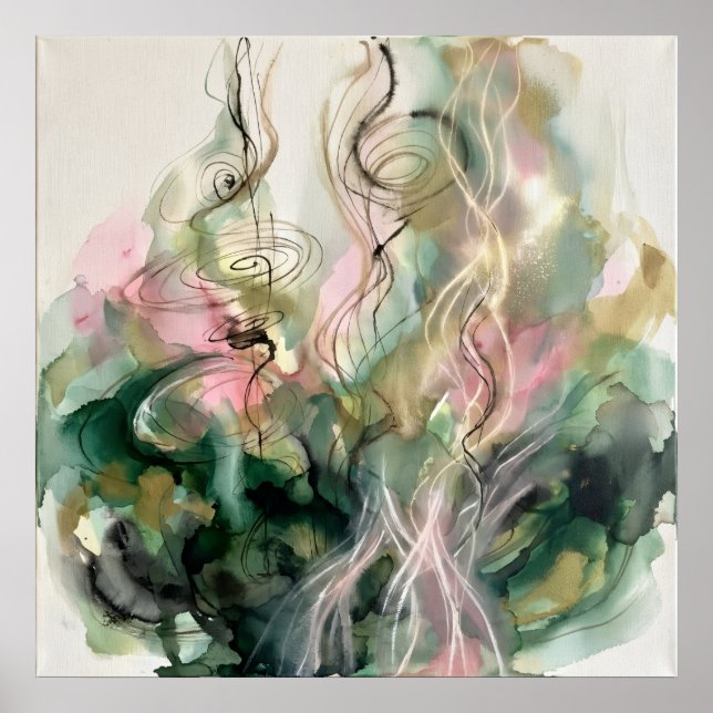 Die grüne Flamme der Herzgeist-Wandkunst Poster (Vorne)