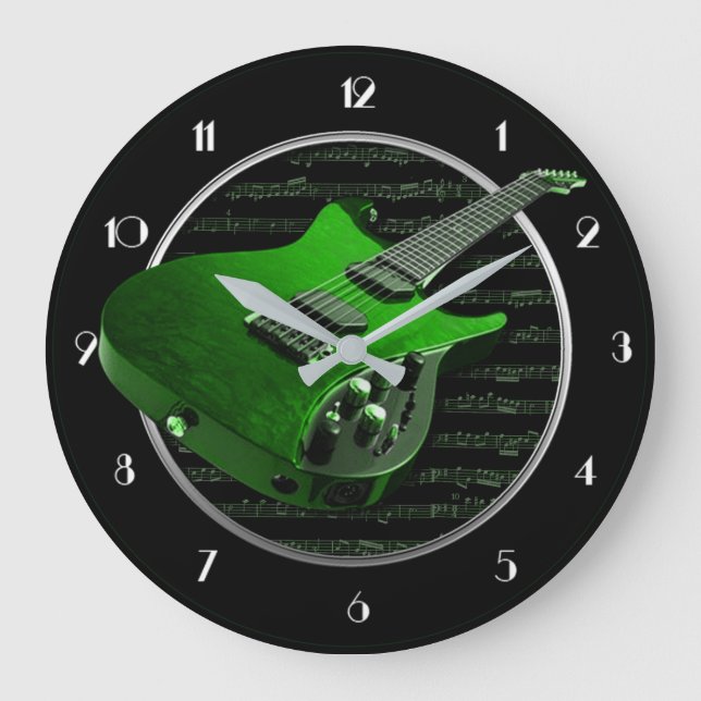 Die grüne Gitarre rund um die Uhr (Vorderseite)