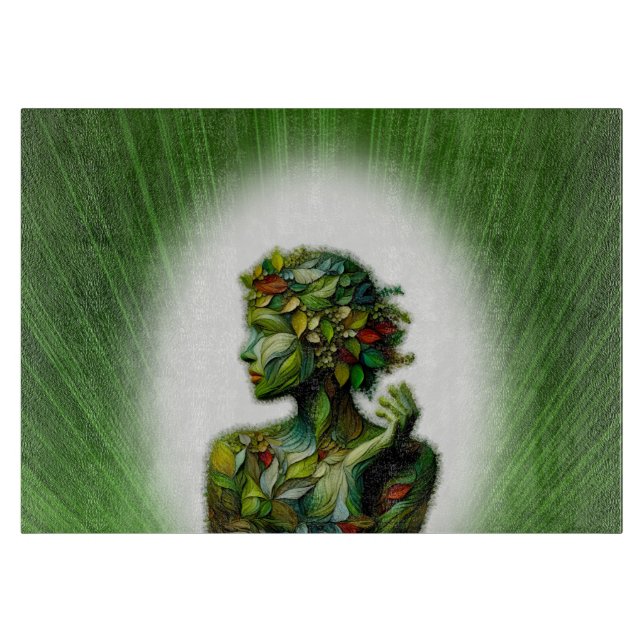 Die grüne Lady Schneidebrett (Vorderseite)